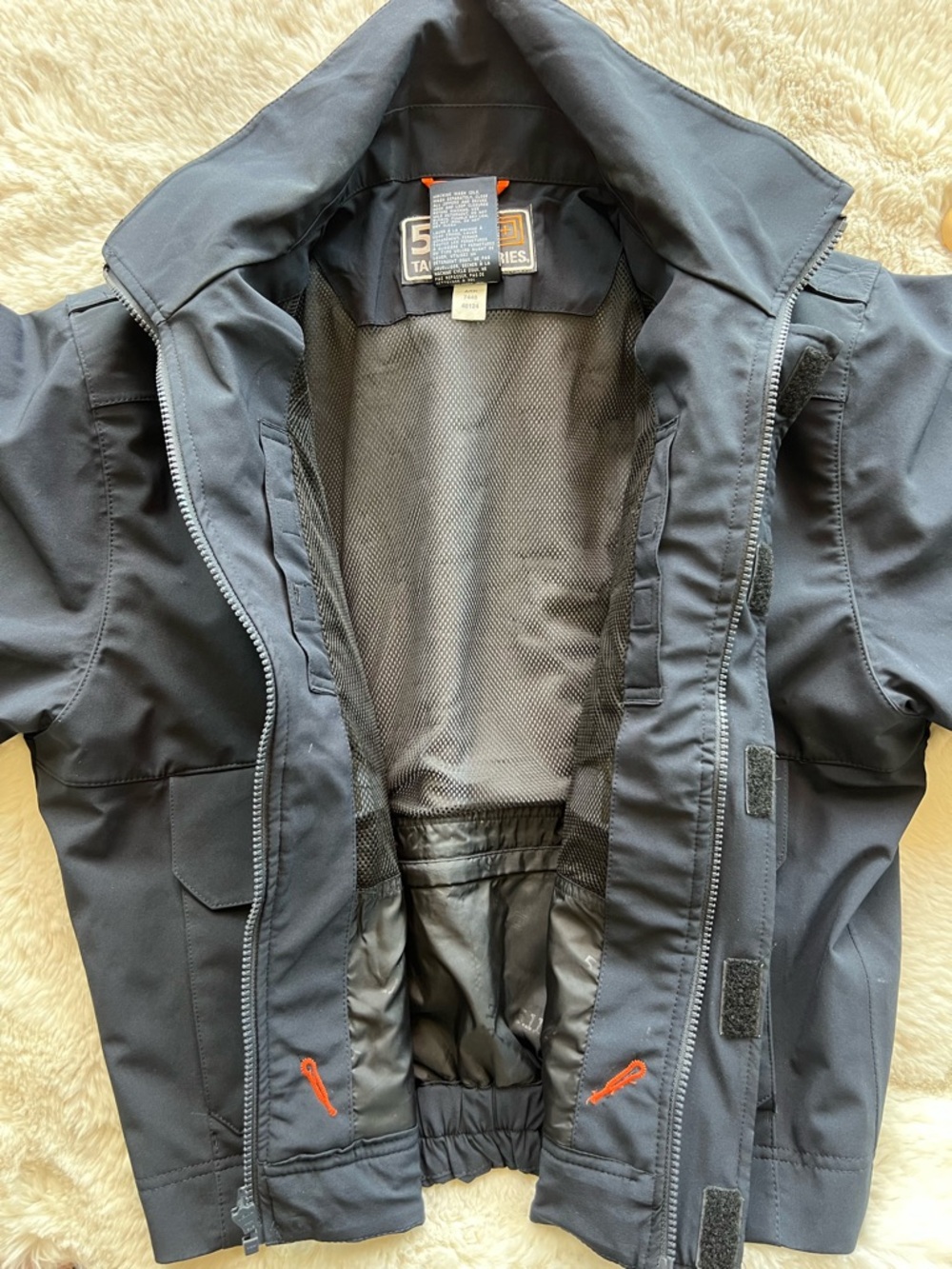 5.11 Tactical Hooded Raincoat - Navy - Picture 5 of 5